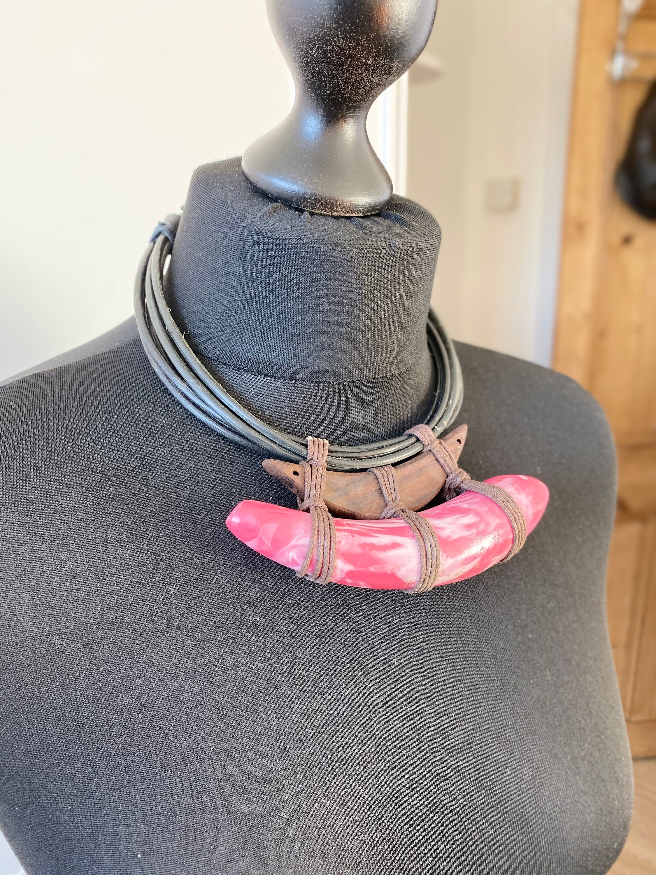 KAMEA Necklace Handmade Resin necklace Statement necklace Etsy