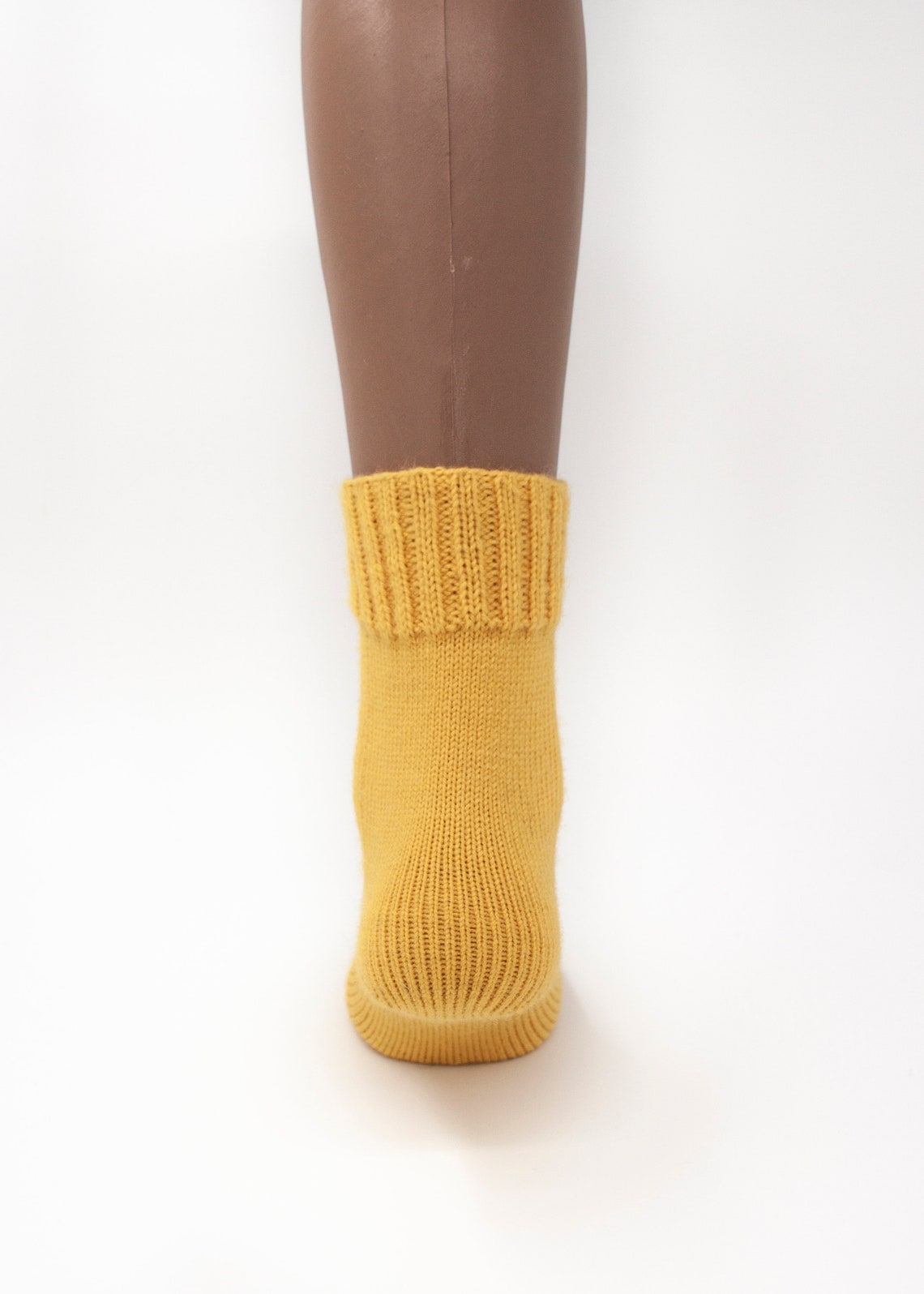 Yellow Hand Knitted Merino Wool Socks Warm Handmade socks Etsy