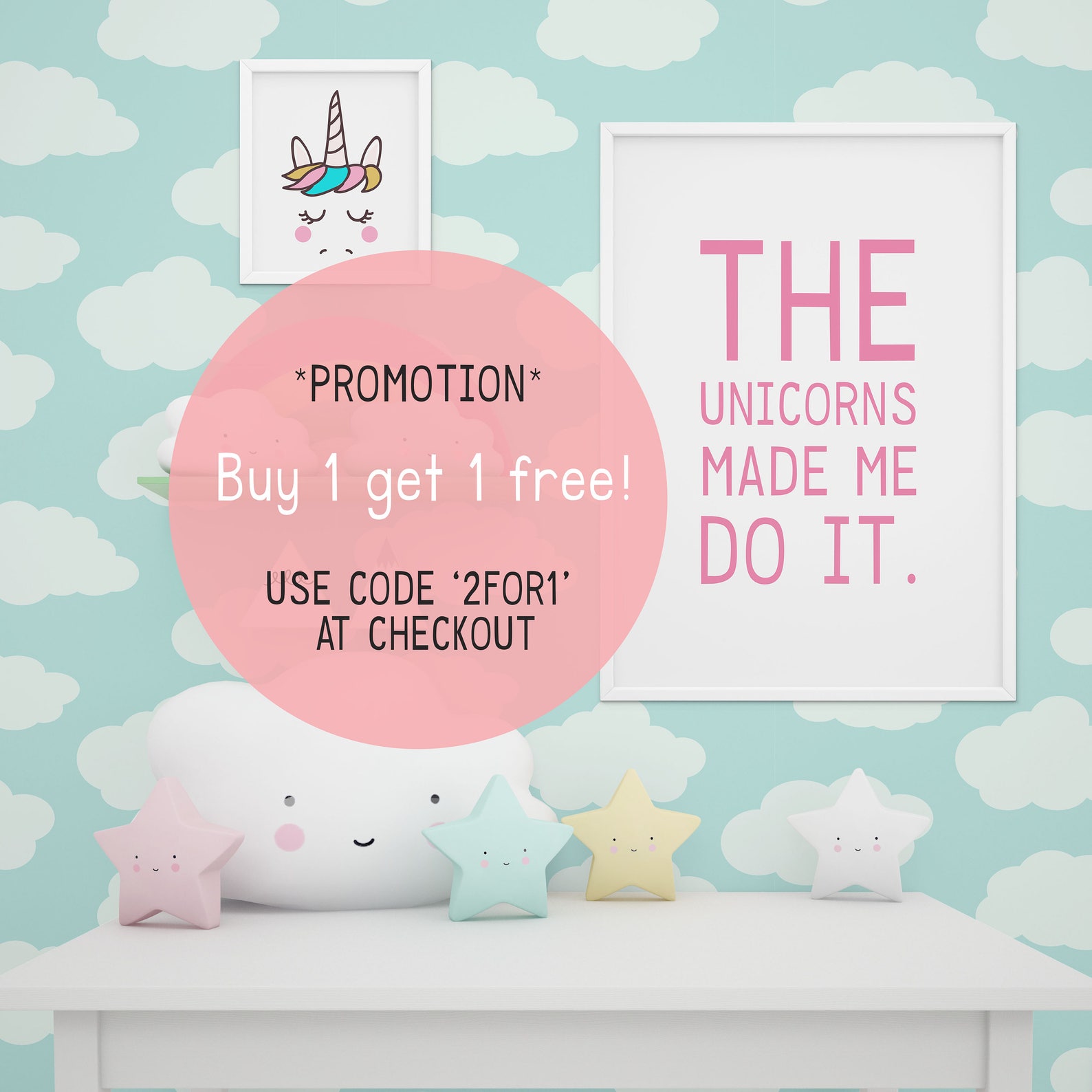 The Unicorns Made Me Do It, Nursery Art Unicorn Quote, Funny Cute Quote ...