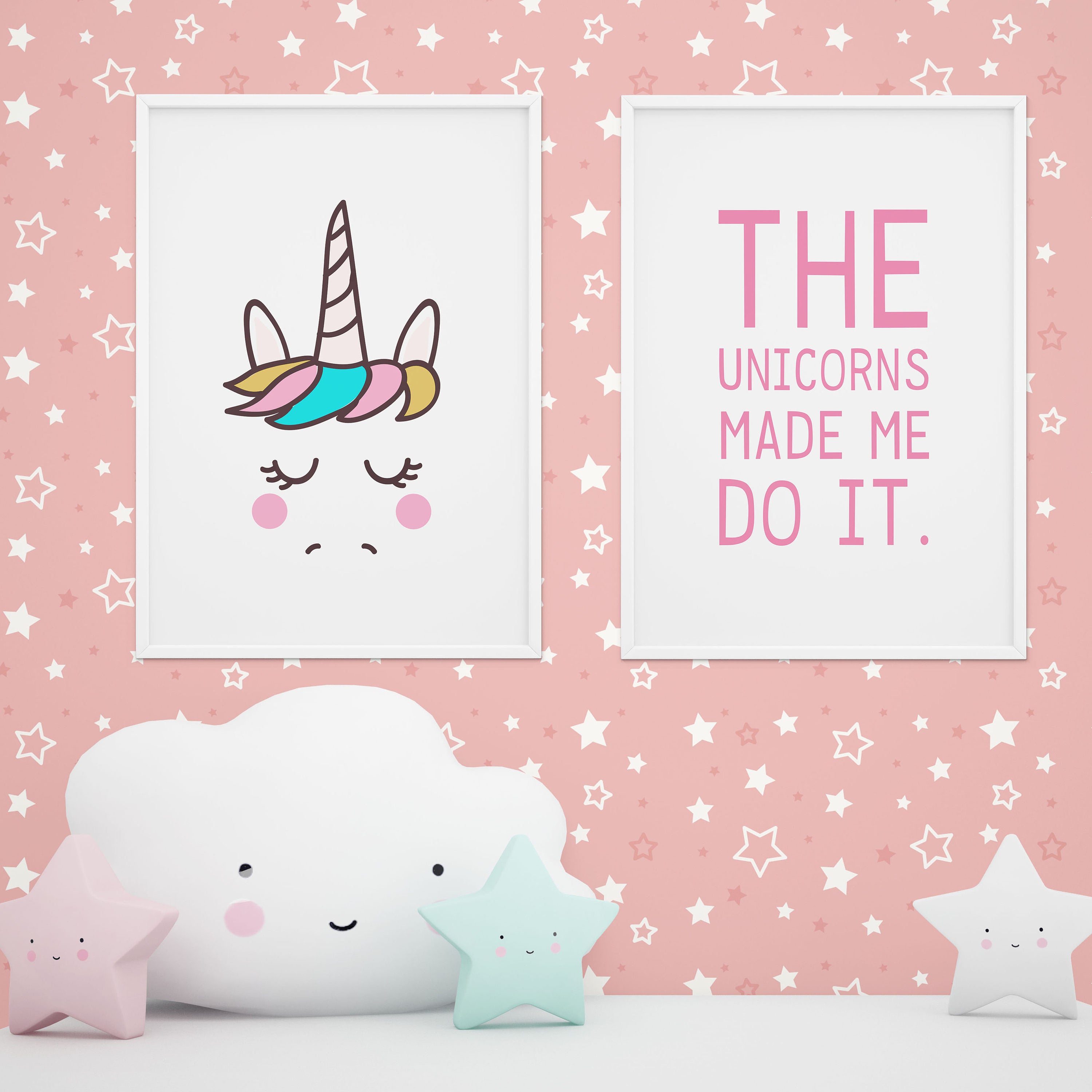 The Unicorns Made Me Do It, Nursery Art Unicorn Quote, Funny Cute Quote ...