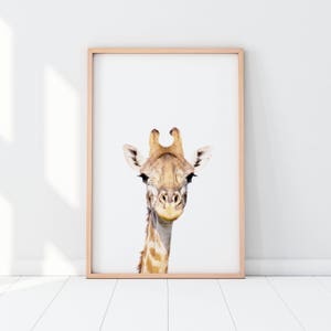 Nursery Giraffe Art Print, Neutral Nursery Prints, Animal Wall Art, Baby Room Art, New Baby Gift, Animal Set of Prints, Nursery Gallery Wall