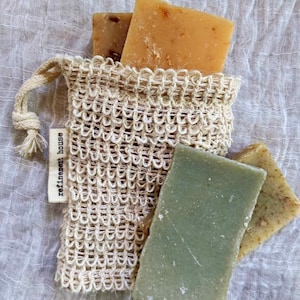 Loofah Soap Saver | Natural Sisal Body Scrub Soap Saver Pouch | Reusable | Eco Friendly | Sustainable | Zero Waste | Plastic Free