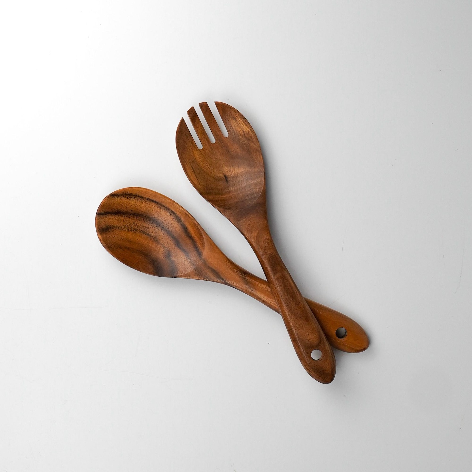 Image of Teak Wood Salad Spoon & Fork
