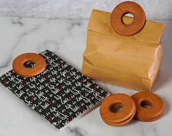 Donut Bag Clip | Beechwood or Walnut | Reusable | Plastic Free | Sustainable | Zero Waste