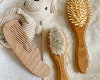 Baby Toddler Natural Hairbrush and Comb