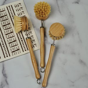 Sisal Dish Brush With Replacement Heads | Kitchen & Cleaning | Natural Scrub Brush | Eco Friendly | Zero Waste | Sustainable | Plastic Free