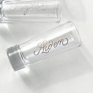 Personalized Engraved Shot Glass Custom Shot Glasses Housewarming New Home Gift Bachelorette Party Favor Bridesmaid Gift Toasting glasses