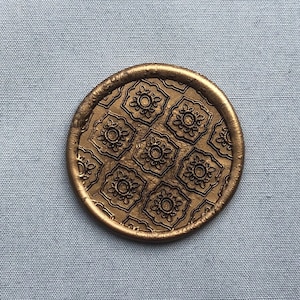 Talavera Mexican Tile Pattern Wax Seals in White or Gold, Invitation Wax Seal Stickers, Self Adhesive Wax Seals, Botanical Wedding, Spanish