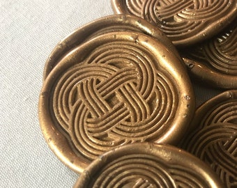 Infinity Loop Wax Seals in White or Gold, Invitation Wax Seal Stickers, Self Adhesive Wax Seals, Wedding Wax Seal, Circular Ring Symbol