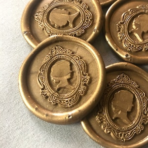 Cameo Wax Seals Wedding Wax Seals Antique Wax Seal Invitation Wax Seal Stickers Self Adhesive Wax Seals Vintage Silhouette Elegant Wedding