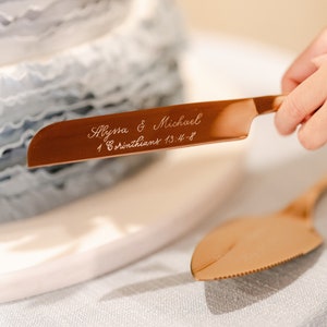 Custom Cake Cutting Set Engraved Wedding Cake Cutting Set Cake Knife Cake Server Hostess Gift Bridal Shower Engagement Gift For Couples Gift image 4