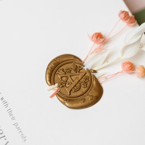 Initial A Wax Seal Sticker Monogram Wax Seal Wedding Wax Seals Self Adhesive Wedding Stationary Wax Seal Antique Premade Wax Seal Invitation