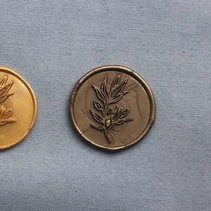Sage Branch Leaf Wax Seals for Stationery | Stationery Wax Seals | Botanical Outdoor Rustic Wedding Seals | Invitation Wax Seals 2