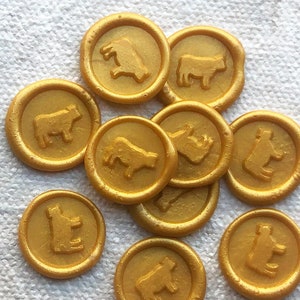 Mini Wax Seals Beef, Meal Choice Menu Wax Seal Stickers, Meal Icon, Self Adhesive Wax Seals, Place Cards, White Gold Wedding Dinner Arranged