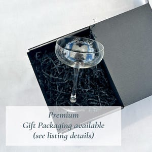 Champagne Coupe Glass Personalized Engraved Daiquiri Cocktail Lover Gift Christmas Housewarming Gift