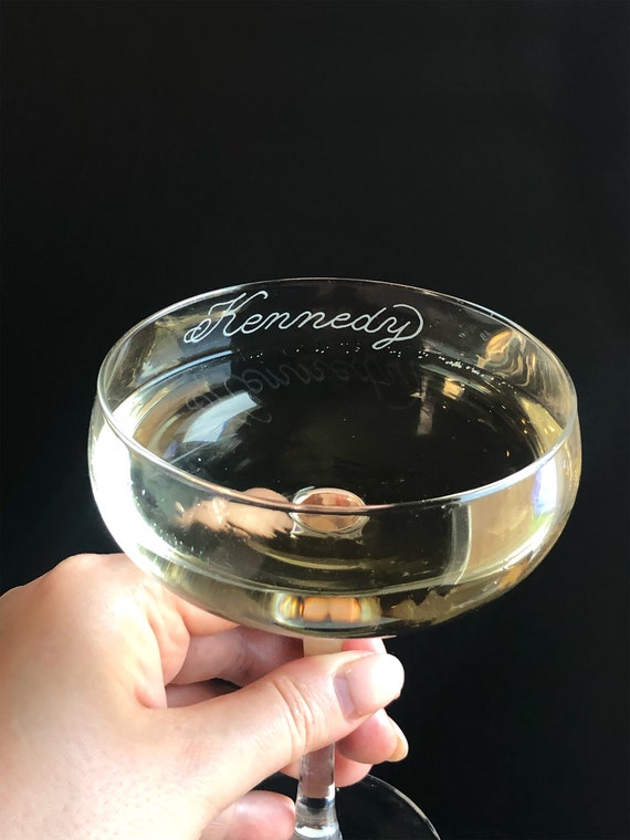 Personalized Engraved Champagne Glass Coupe Glass Housewarming New Home Gift for Her Custom Champagne Glass Engagement Toasting glasses