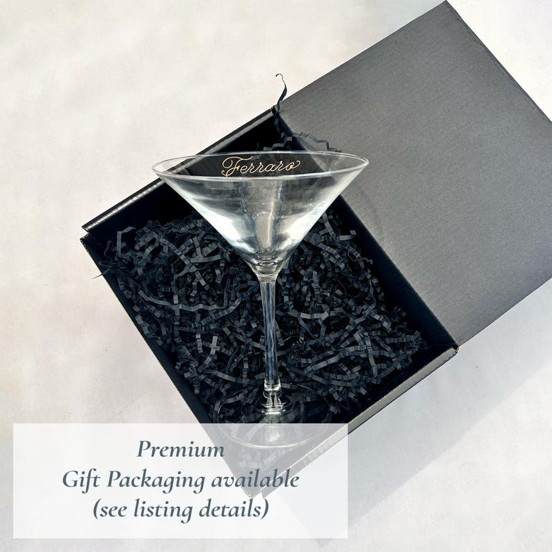 Martini Glass Personalized Engraved Housewarming Gift Cocktail Lover Christmas Gift