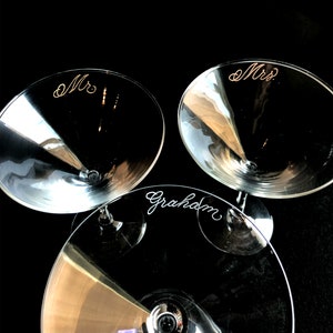 Martini Glass Personalized Engraved Housewarming Gift Cocktail Lover