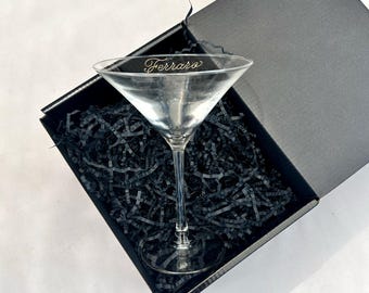 Luxury Cocktail Glass Gift Packaging - Black Satin Bow - ONLY In Combination with Glass Purchase