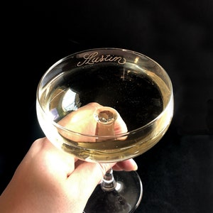 Champagne Coupe Glass Personalized Engraved Daiquiri Cocktail Lover Gift Christmas Housewarming Gift