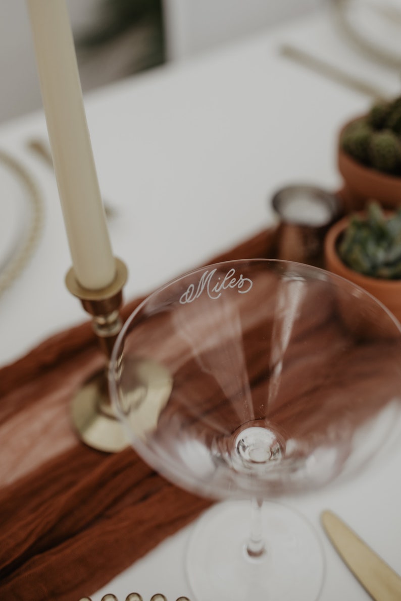 Martini Glass Personalized Engraved Housewarming Gift Cocktail Lover