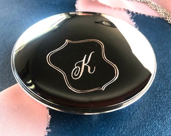 Custom Engraved Ring Dish Personalized Jewelry Dish Crest Initial Metal Jewelry Tray Keepsake Gift Bridesmaids Bridal Party Gift Monogram