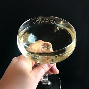 Champagne Coupe Glass Personalized Engraved Daiquiri Cocktail Lover Gift Christmas Housewarming Gift