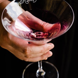 Martini Glass Personalized Gift Christmas Housewarming Gift New Home Engagement Gift