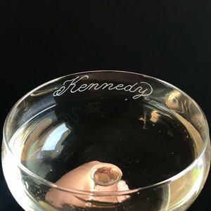 Champagne Coupe Glass Personalized Engraved Daiquiri Cocktail Lover Gift Christmas Housewarming Gift