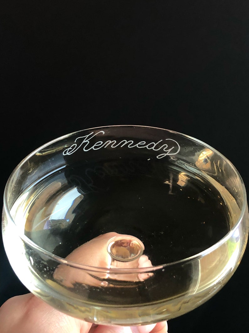 Champagne Coupe Glass Personalized Engraved Daiquiri Cocktail Lover Gift Christmas Housewarming Gift