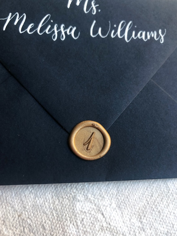 Mini Number Wax Seals 1-25, Wedding Table Decor, Self Adhesive