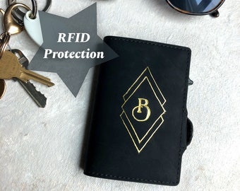 Custom Wallet Mens Wallet Personalized RFID Wallet Minimalist Wallet Business Card Holder For Men Trifold Wallet Slim Credit Card Holder