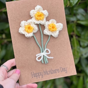 handmade flower greeting card | birthday card easter card | personalised card | Christmas crochet card | 3d card Mother’s Day | teacher gift