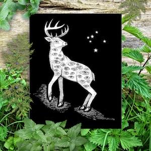 The Watcher | 8 X 10 Animal Nature Art Print | mythical forest creature folk appalachian cryptid illustration