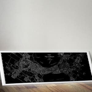 Custom-Map | Madison | Wisconsin | Retro-Karte