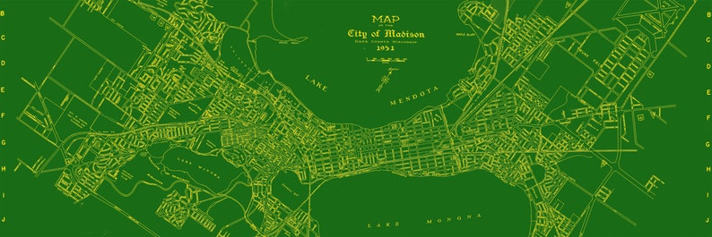 Wisconsin Packer Map Packers Themed Map | Madison Map | Retro Map | Custom Map - Etsy