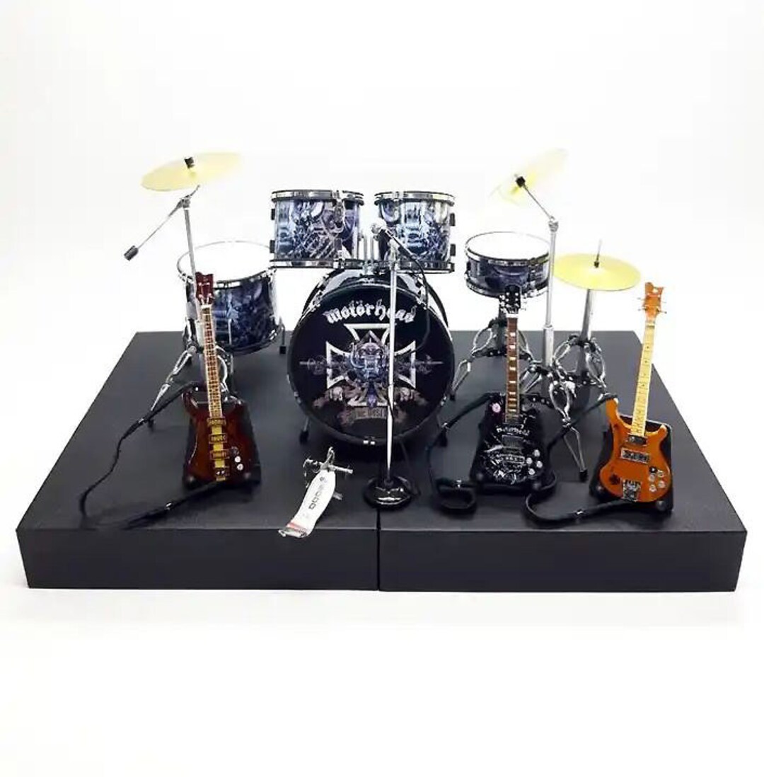 Complete Set of Miniature Guitars & Drums With Stage - Etsy