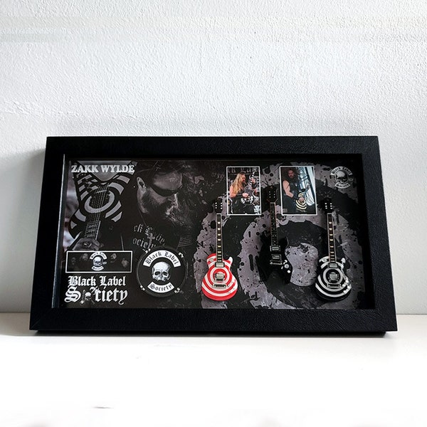 XL Guitars & Drum Shadowbox Legends Zakk Wylde – Black Label Society