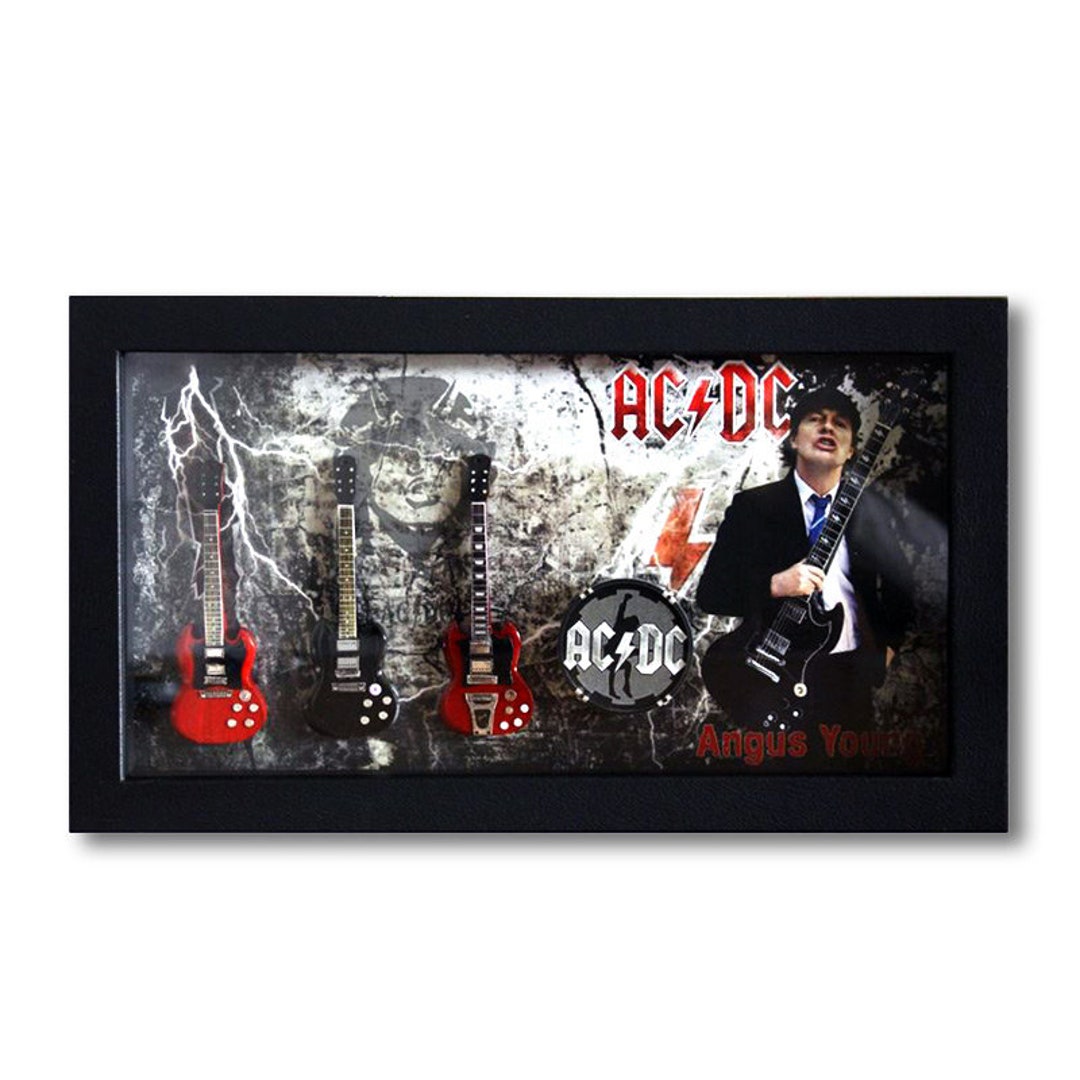 XL Guitars & Drum Shadowbox Legends AC/DC Etsy
