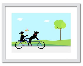 Labrador on a Bike - Etsy