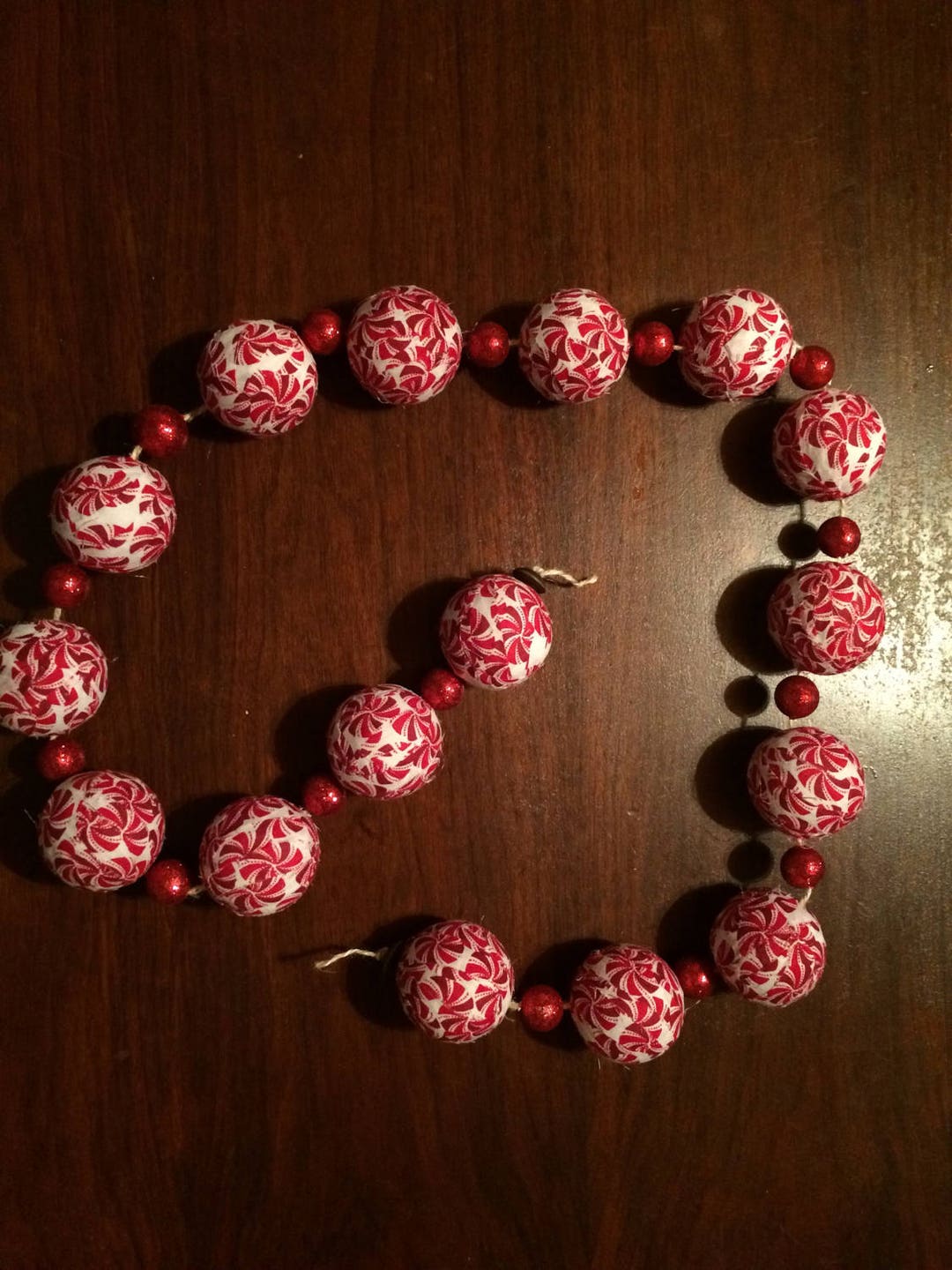 2 Rag Ball Garland Etsy