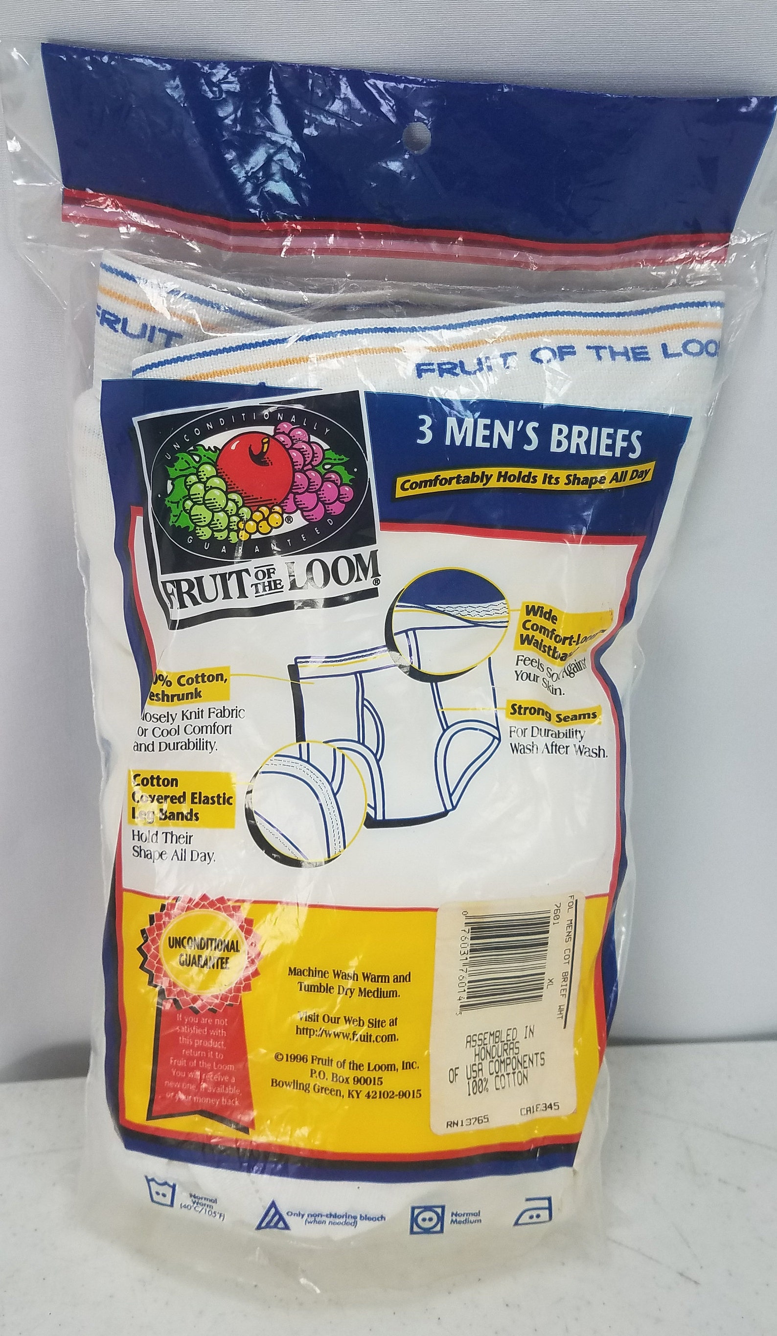 Vintage Fruit of the Loom Briefs White 3Pack Size XL Etsy