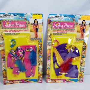 Vintage indische Prinzessinnen-Puppenkleidung für alle 11,5-Zoll-Puppen--Passend für Barbie, Sindy, Glamour Girl, ETC.--Neu im Paket! Lot von 2!