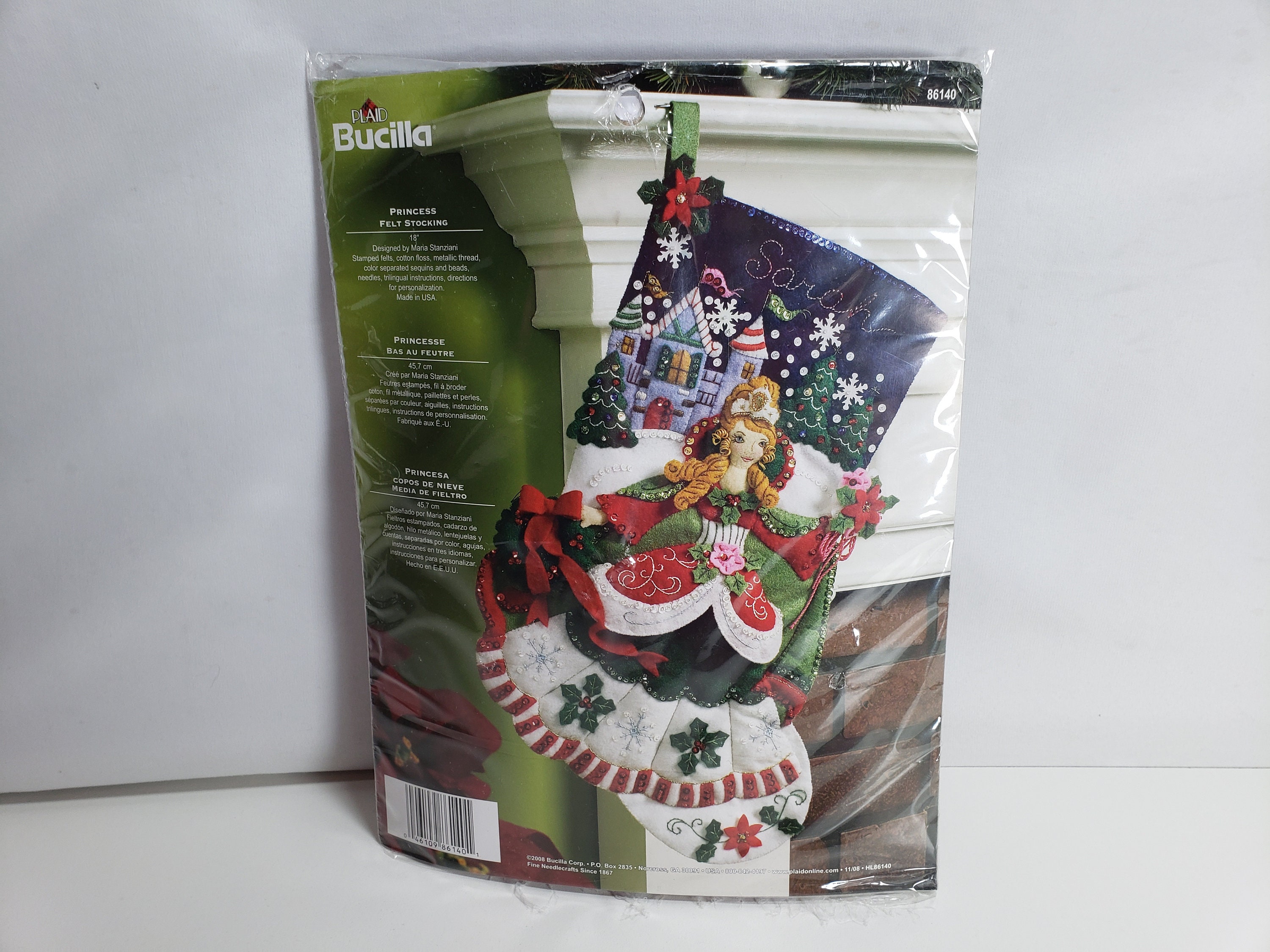 Feliz Navidad Santa Felt Stocking Kit From Merrystockings 