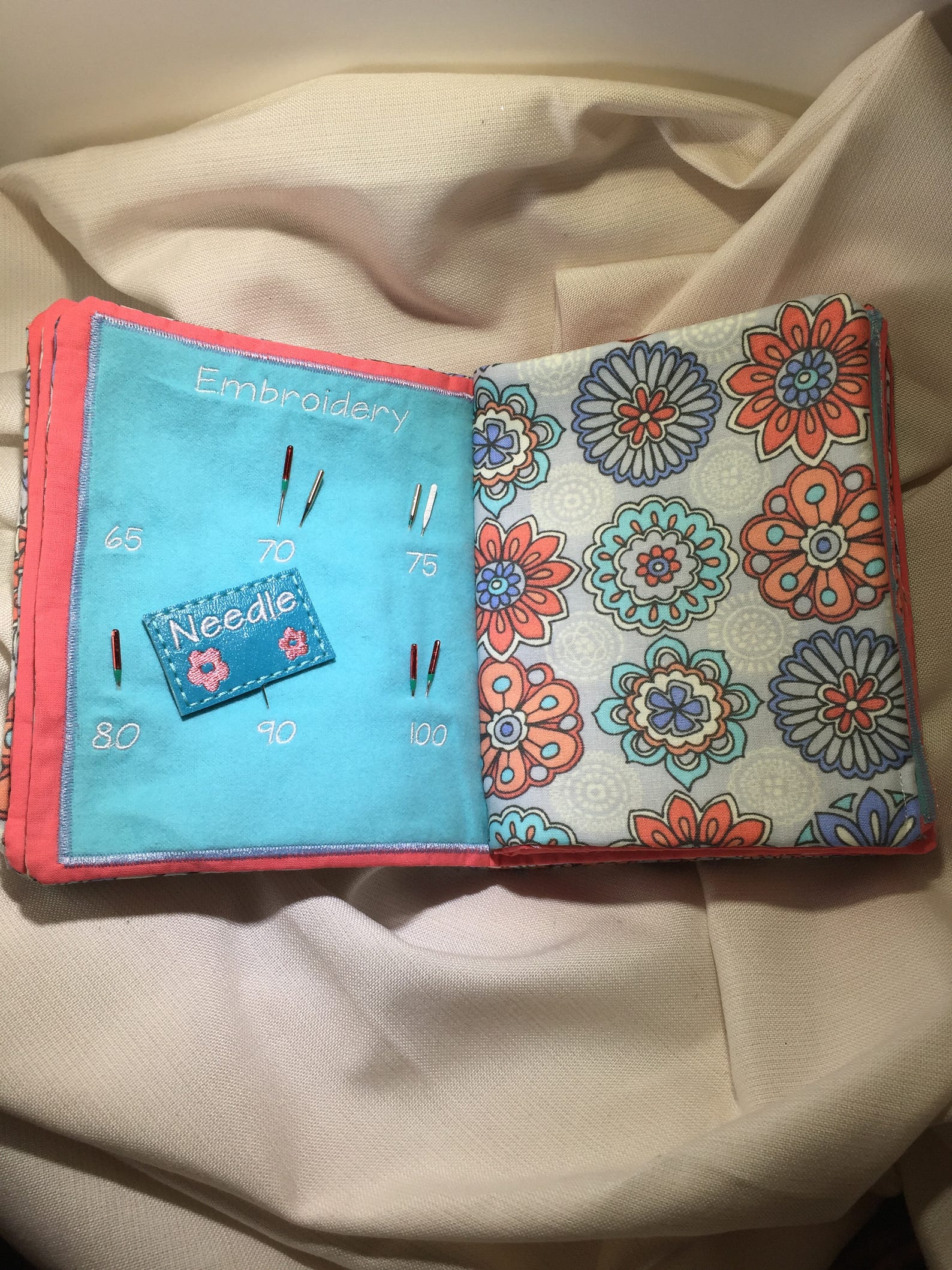 Sewing Needle Organizer Book in the Hoop Project Etsy
