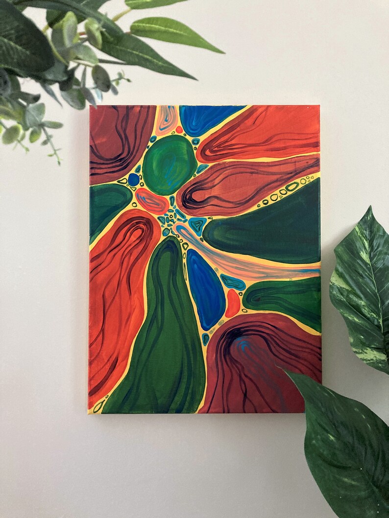 Biologic Original Abstract Acrylic 16 X 12 Inches Canvas Painting Art Collectibles Acrylic Dalasmaker Se