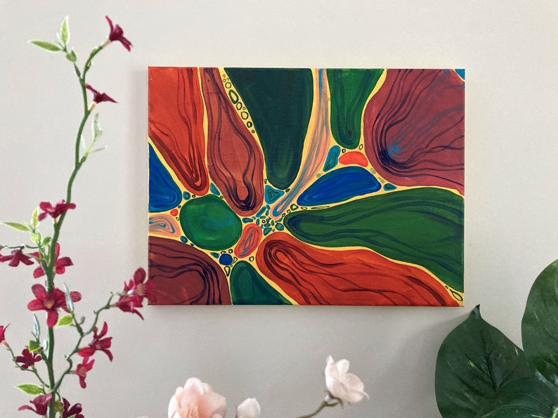 Biologic Original Abstract Acrylic 16 X 12 Inches Canvas Painting Art Collectibles Acrylic Dalasmaker Se
