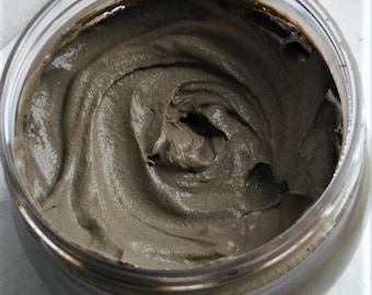 All Natural Mineral Mud & Amino Acid Detoxifying Hair n’ Scalp Clay Mask / Dry Damaged Hair / w/Shower Cap Included / Scalp Detox Clay Mask