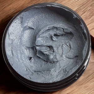 Bamboo Charcoal & Dead Sea Clay Oily T-Zone Clarifying Face Mask / Oily Skin Acne Prone Clay Mask / Handmade Charcoal Clarifying Face Mask