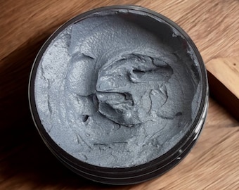 Charcoal Turmeric Clay Mask for Acne and Oily Skin | Handmade Dead Sea Clay Face Mask for Pores | Vegan Detox Facial Mask for Blackheads